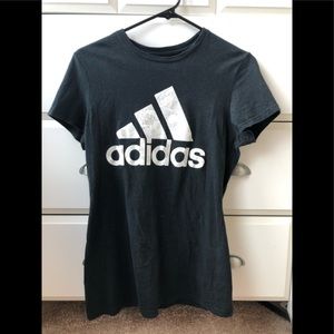 Black Adidas Logo T Shirt